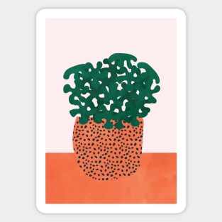 Retro Plant Vase Sticker